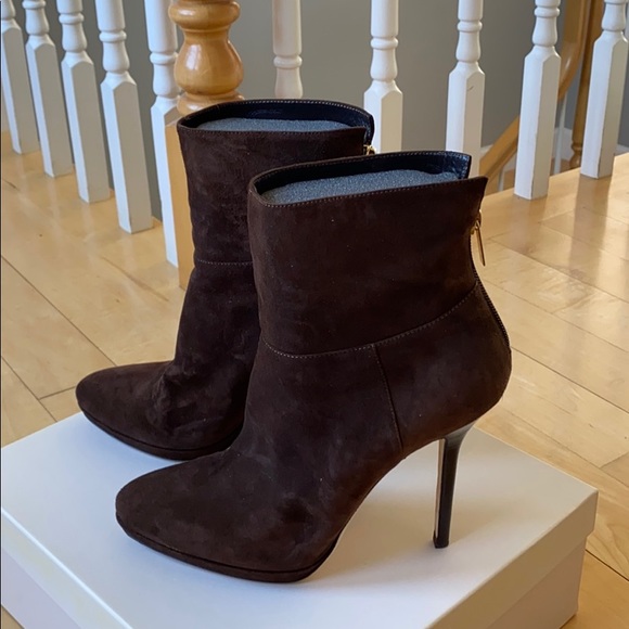 Jimmy Choo coffee suede spike heel boots - Picture 3 of 8
